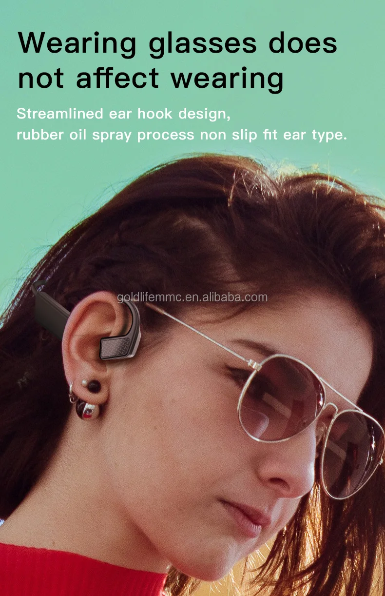 K08 Bone Conduction Earphone Blue Tooth Headset 5.0 Wireless Headphones TWS Sports Earbuds for Smartphones - ANKUX.COM