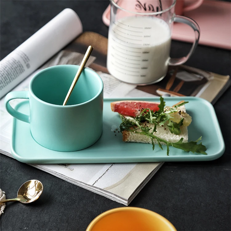 Homeware macaron color breakfast brunch porcelain dinnerware set for one person.jpg