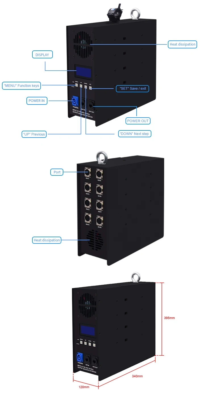 New Design Digital RGB DMX LED Light Remote Artnet Control Artnet Controller