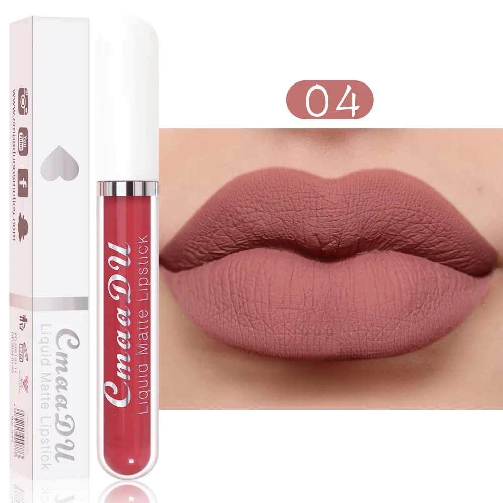 CmaaDu 18 Ultra Chic Colors Matte Waterproof Long-lasting Liquid Lipstick Vegan Cruelty-Free Lip Gloss for Makeup Vegan New Box