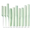 Y6 Series 10 Sizes Green In Stock Low MOQ Barber Combs Barber Level Cutting Combs For Hairdressing