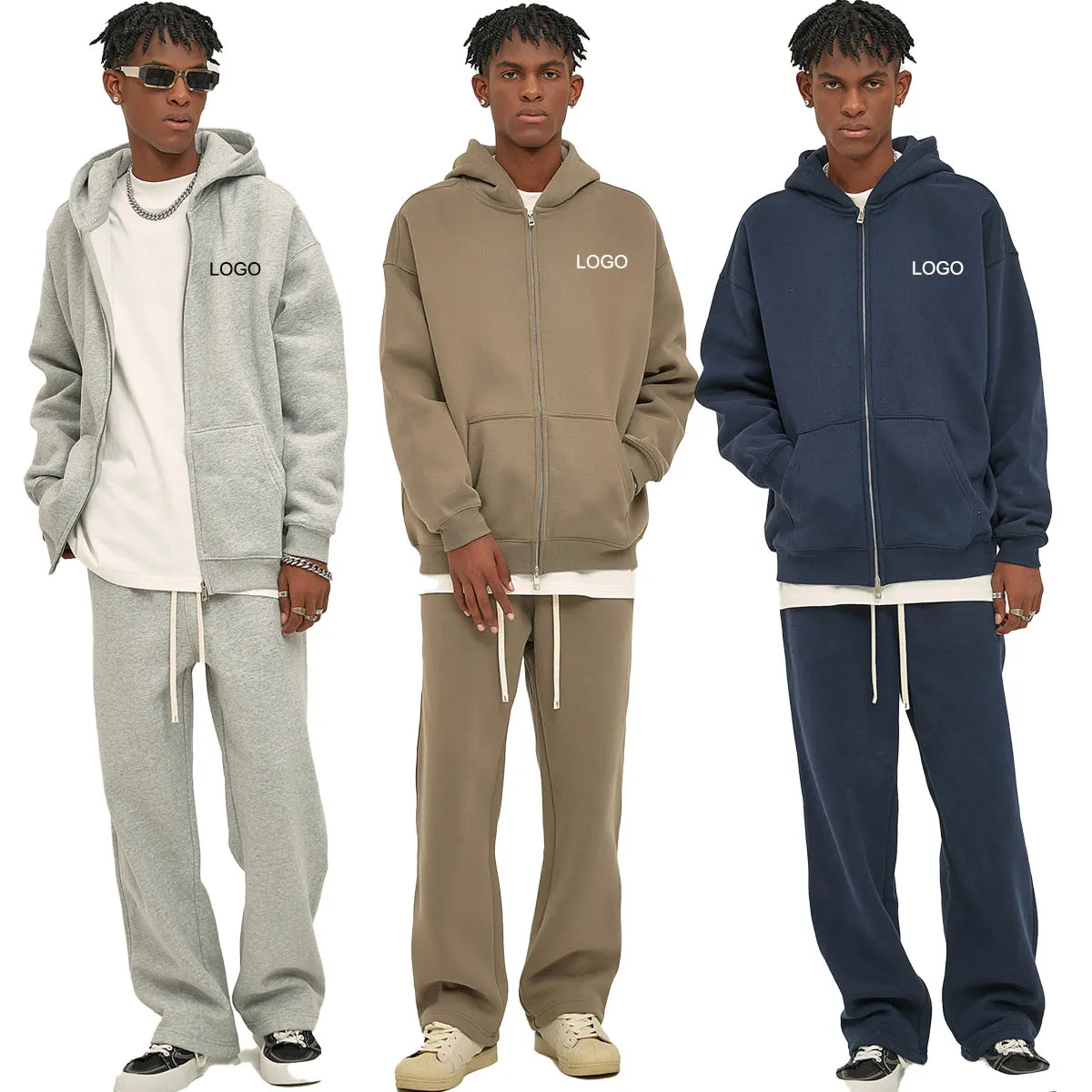 Mens fleece jogging suits online