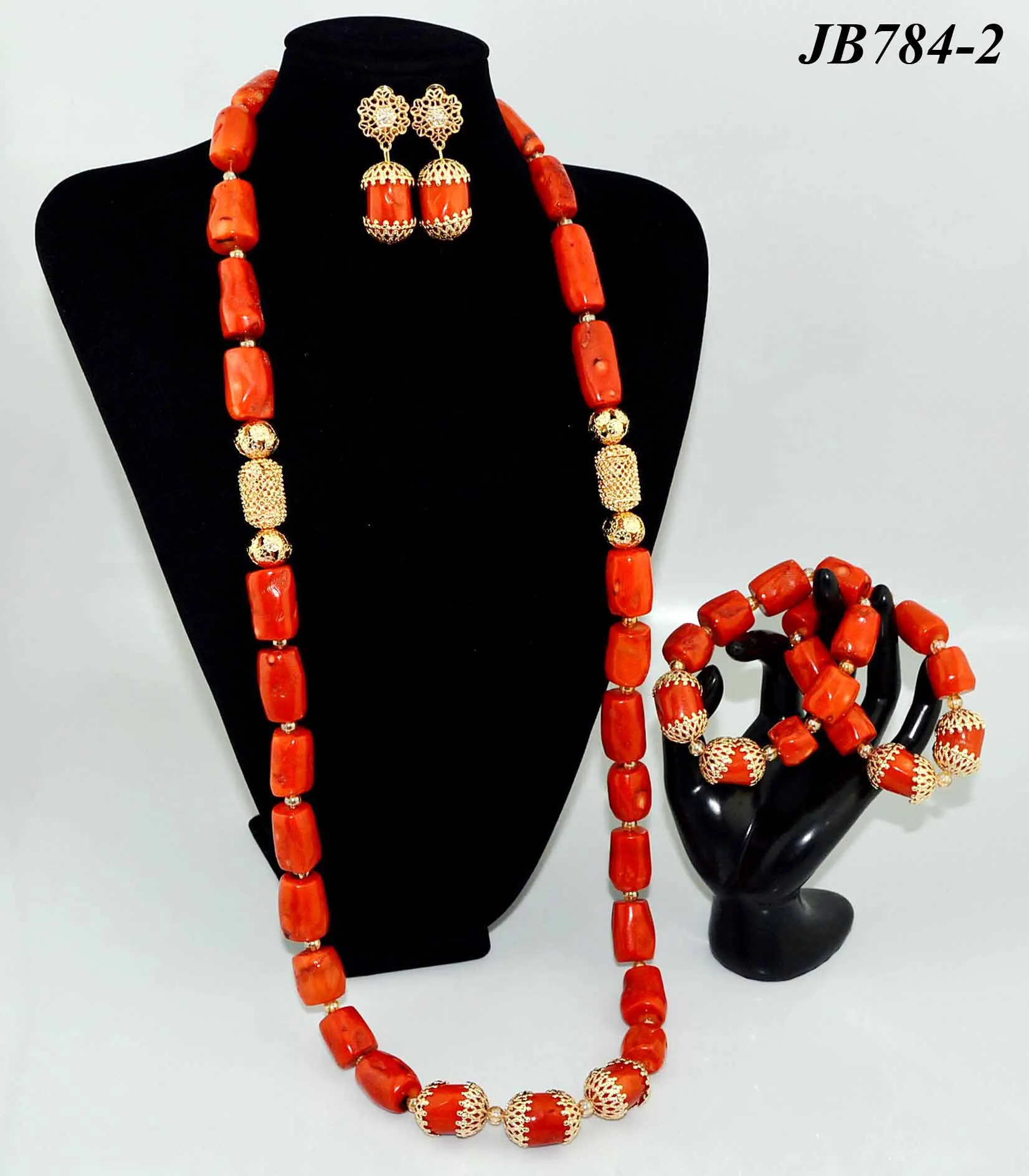 Mikemaycall Elegant Africa Beads Jewelry Sets/nigeria Coral Beads