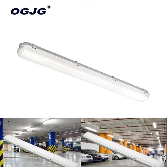 SAA warehouse IP65 20w 30w 40w 60w 80w weatherproof batten lamp basement waterproof LED anti corrosive ceiling lighting