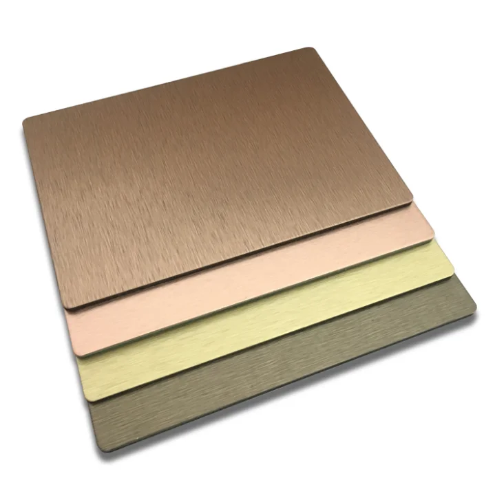 316 Stainless Steel Sheet Metal 0.8mm Thickness Gold Plated RoSH Approved