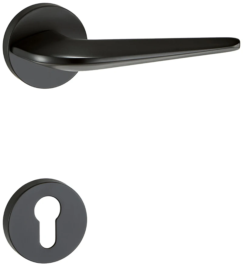 Brass furniture hardware solid security lever main door lock handle set