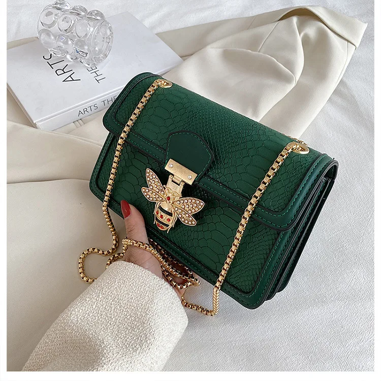 Fashion Trendy Stone Pattern Bags 2024 Girls Popular Messenger Handbag Ladies Small Purses For Young Lady