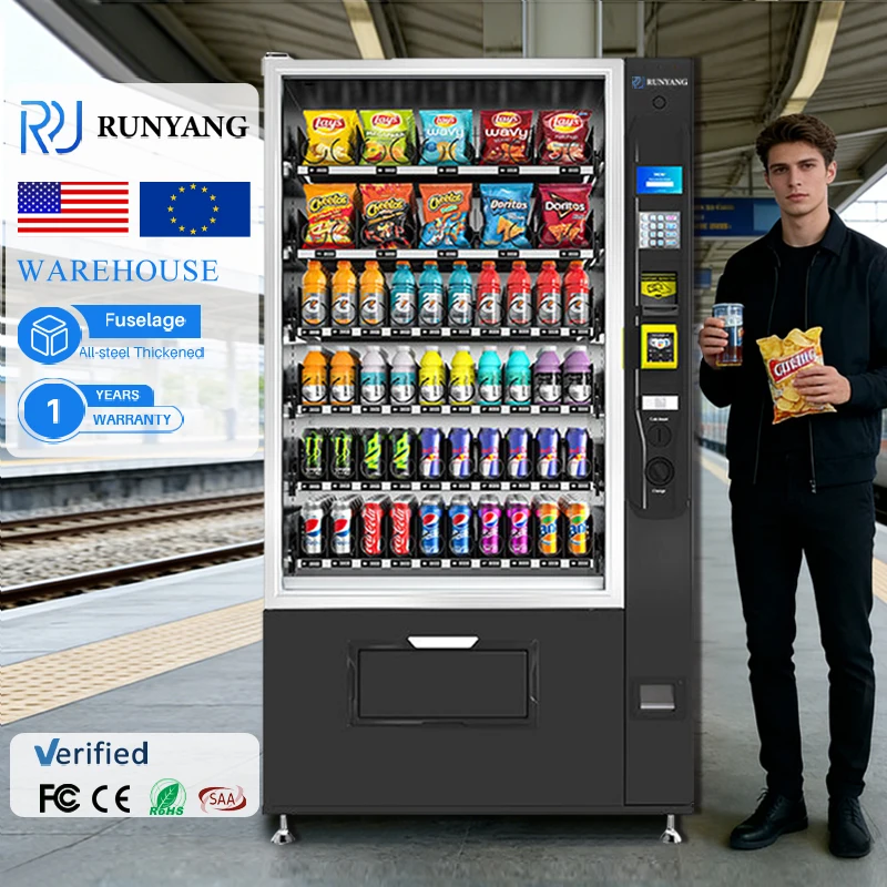 Smart cooler vending machine interface showing real-time inventory dashboard and transaction history