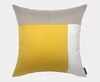 Yellow white and gray geometric patchwork square cushion cover Fashion decoration design Cushion Covers