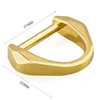 High Grade Custom Metal Ring Buckle, Gold Plated Metal D Ring for Handbag