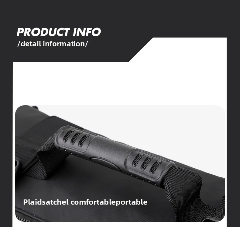Men's Large Capacity Waterproof GPS Backpack Multifunctional PU Laptop Bag Zipper Handheld Business Travel Crossbody Polyester