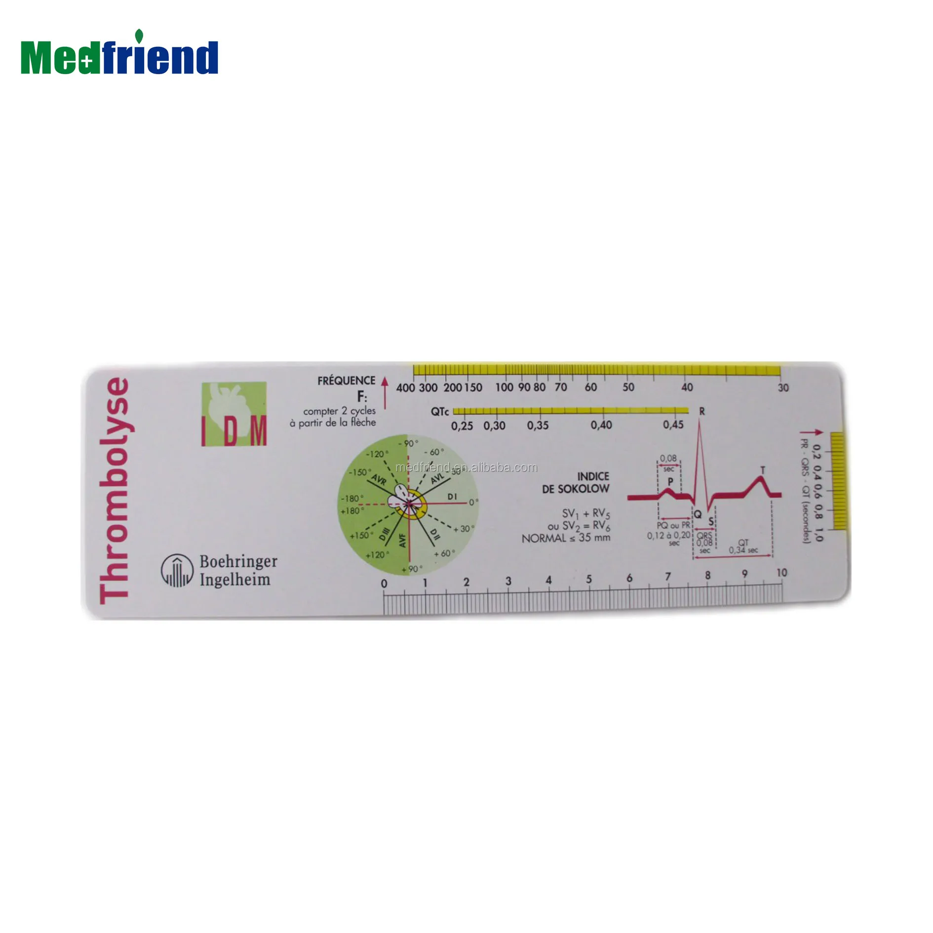 Factory Price Pvc Plastic Medical Ruler Ecg Ekg Heart Rate Ruler Cardio ...