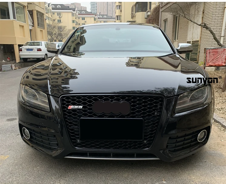 Rs5 Style Front Grill For Audi A5 S5 Refit Part Black Auto Body Kit ...