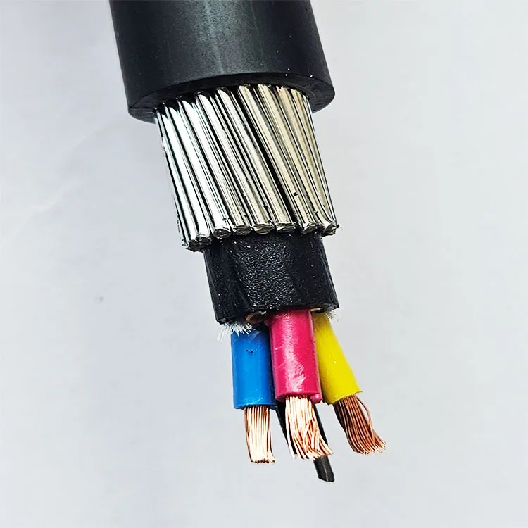 Side-by-side comparison of 50mm² vs 70mm² 4 core SWA cable showing noticeable diameter difference