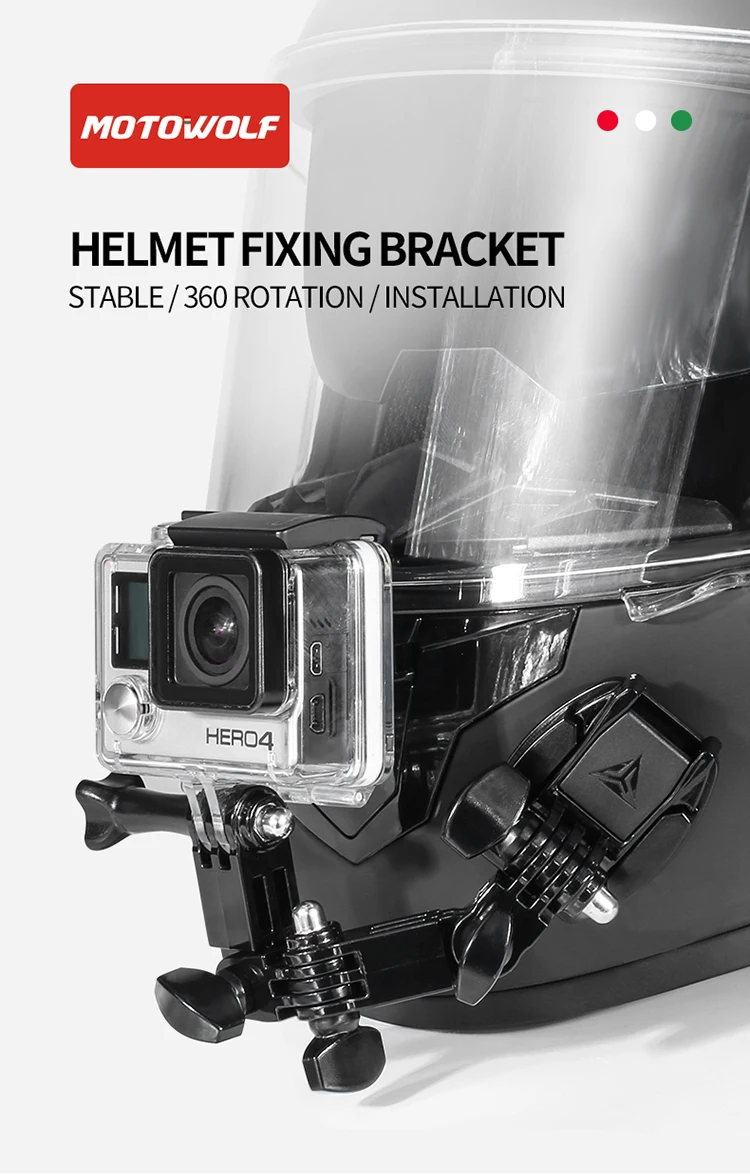 MOTOWOLF Helmet Bracket Driving Recorder Rotation Portable Helmet Camera Mount  Helmet Holder