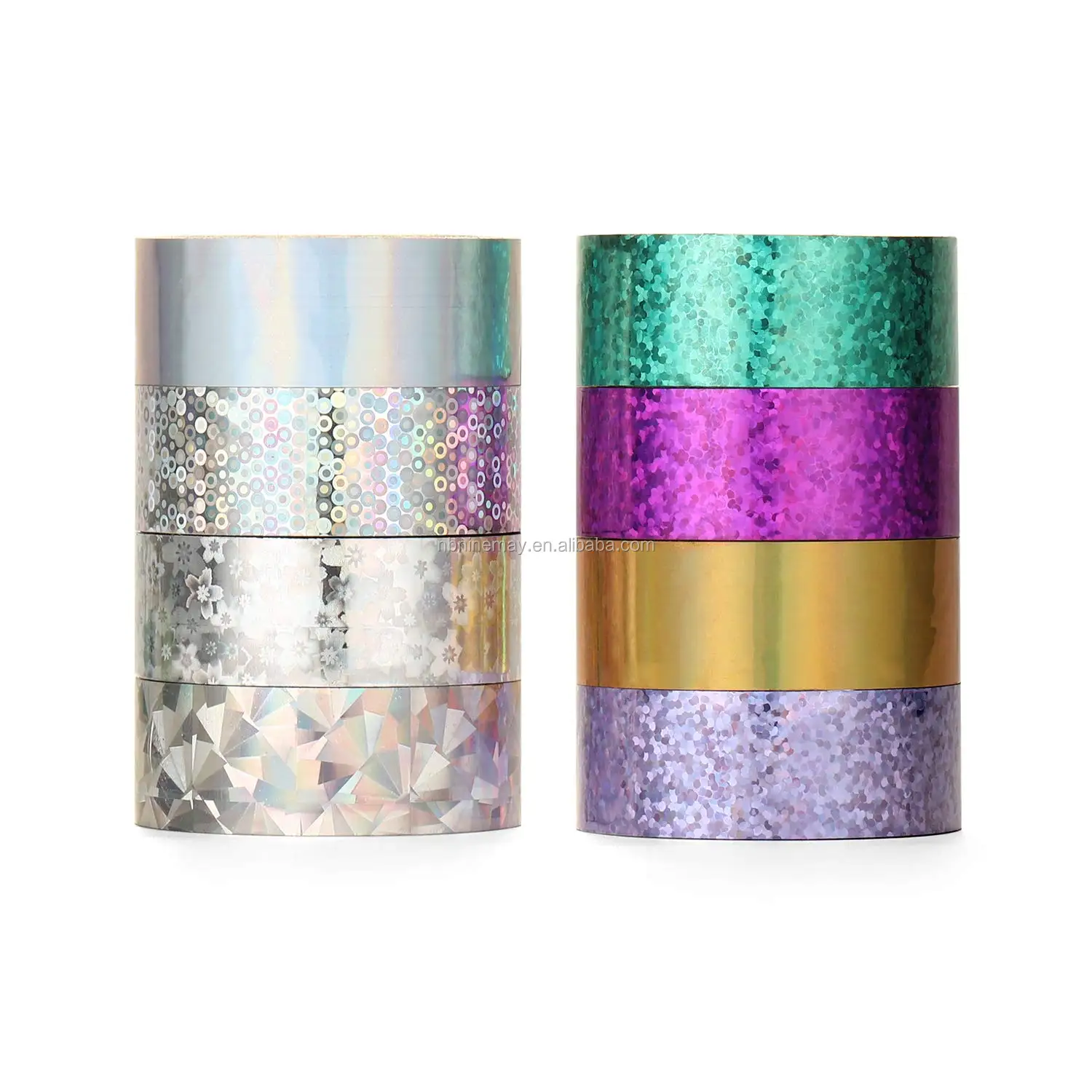 Diy Glitter Washi Tape Set Rolls Decorative Masking Tape Foil Gold