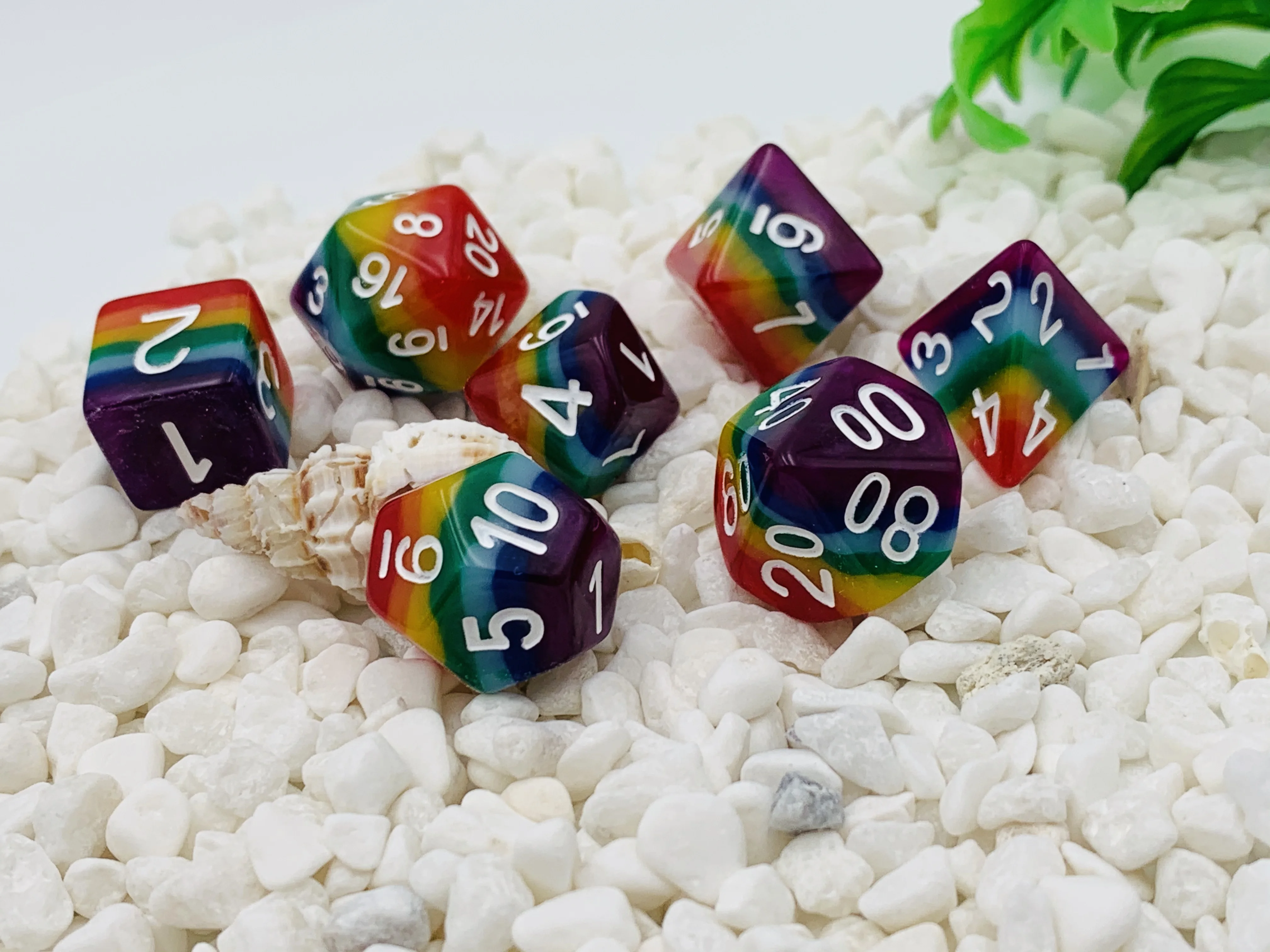 Polyhedral Round Rpg Dice Set Custom Resin Dnd Rpg Board Game