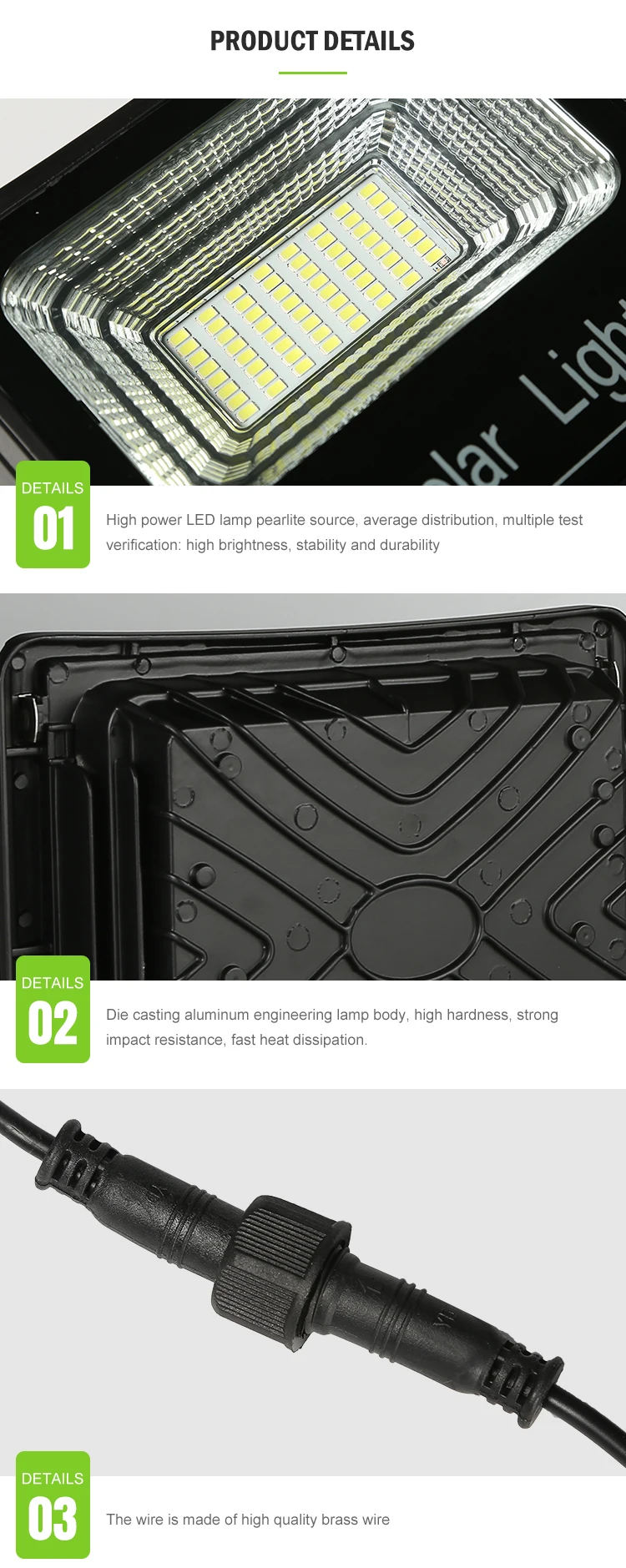 Wholesale Aluminium Ip67 Waterproof Remote Control Outdoor 25w 40w 60w 120w 200w LED Solar Floodlight