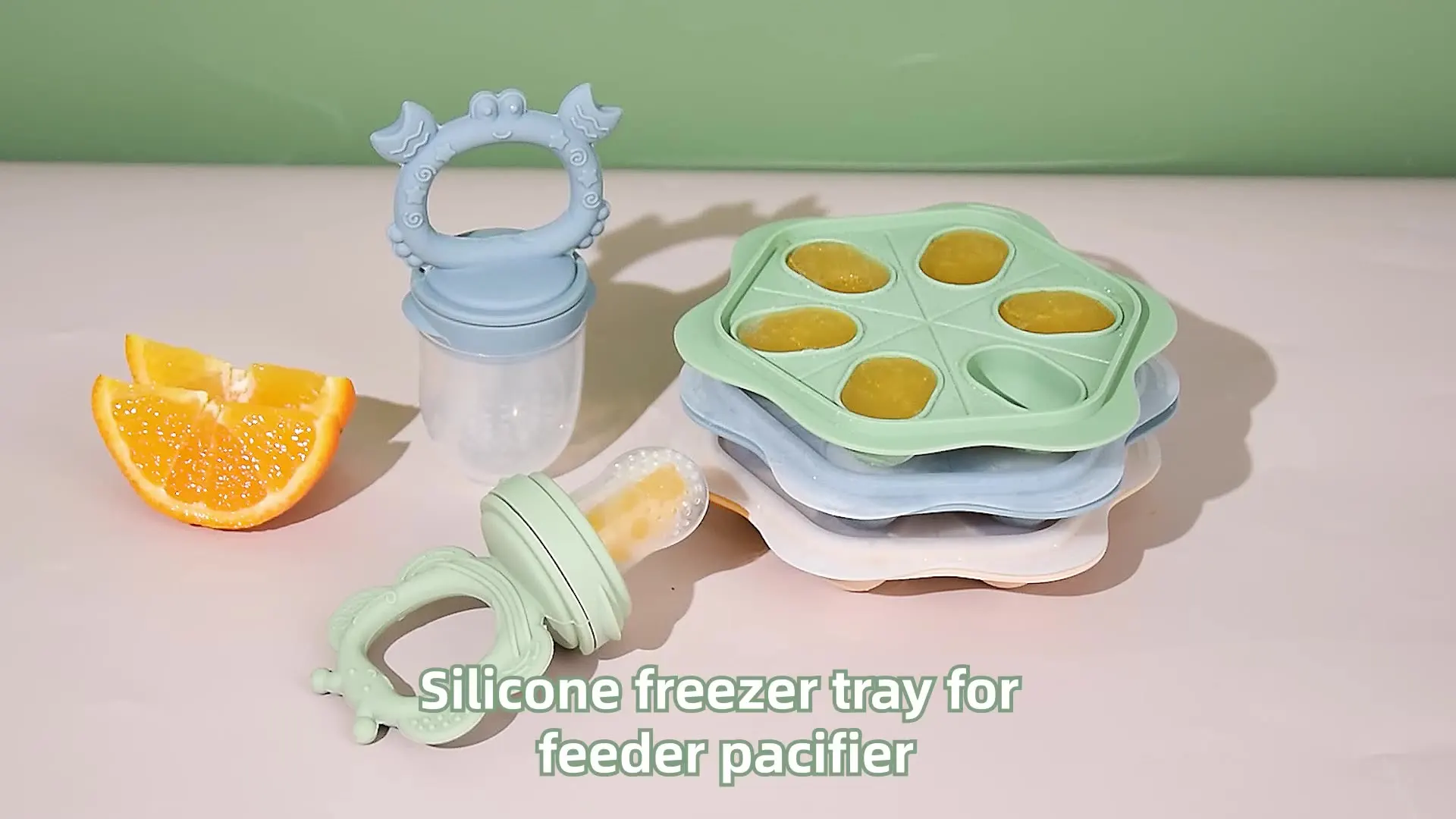 Silicone Baby Fruit Feeder Breastmilk Teething Popsicle Mold Baby