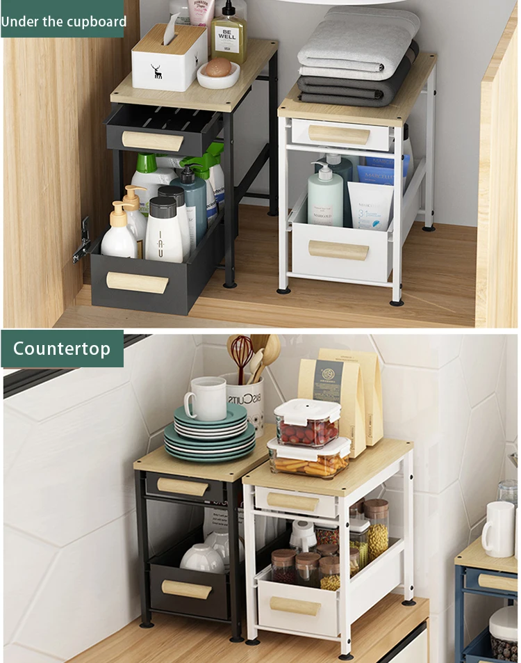 Multifunctional 2layer Kitchen Corner Shelf Under The Sink Bathroom