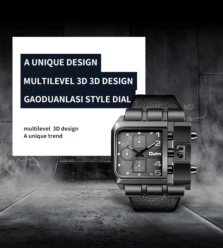 Hot Selling Original Unique Design Rectangle Watch Oulm 3364 Wide Dial Quartz Wrist Watches For Men With Leather Strap - Buy Quartz Wrist Watches Men,Special Design Watch,Wrist Watches With Leather Strap Product Hot Selling Original Unique Design Rectangle Watch Oulm 3364 Wide Dial Quartz Wrist Watches For Men With Leather Strap - Buy Quartz Wrist Watches Men,Special Design Watch,Wrist Watches With Leather Strap Product
