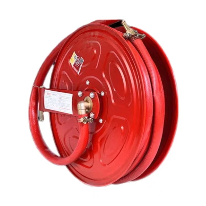 Red 33mm En694 Fire Hose Reel With Brass Landing Valve And Pressure red-33mm-en694-fire-hose-reel-with-brass-landing-valve-and-pressure