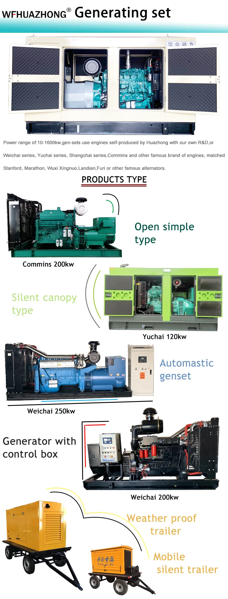 300kw open generator