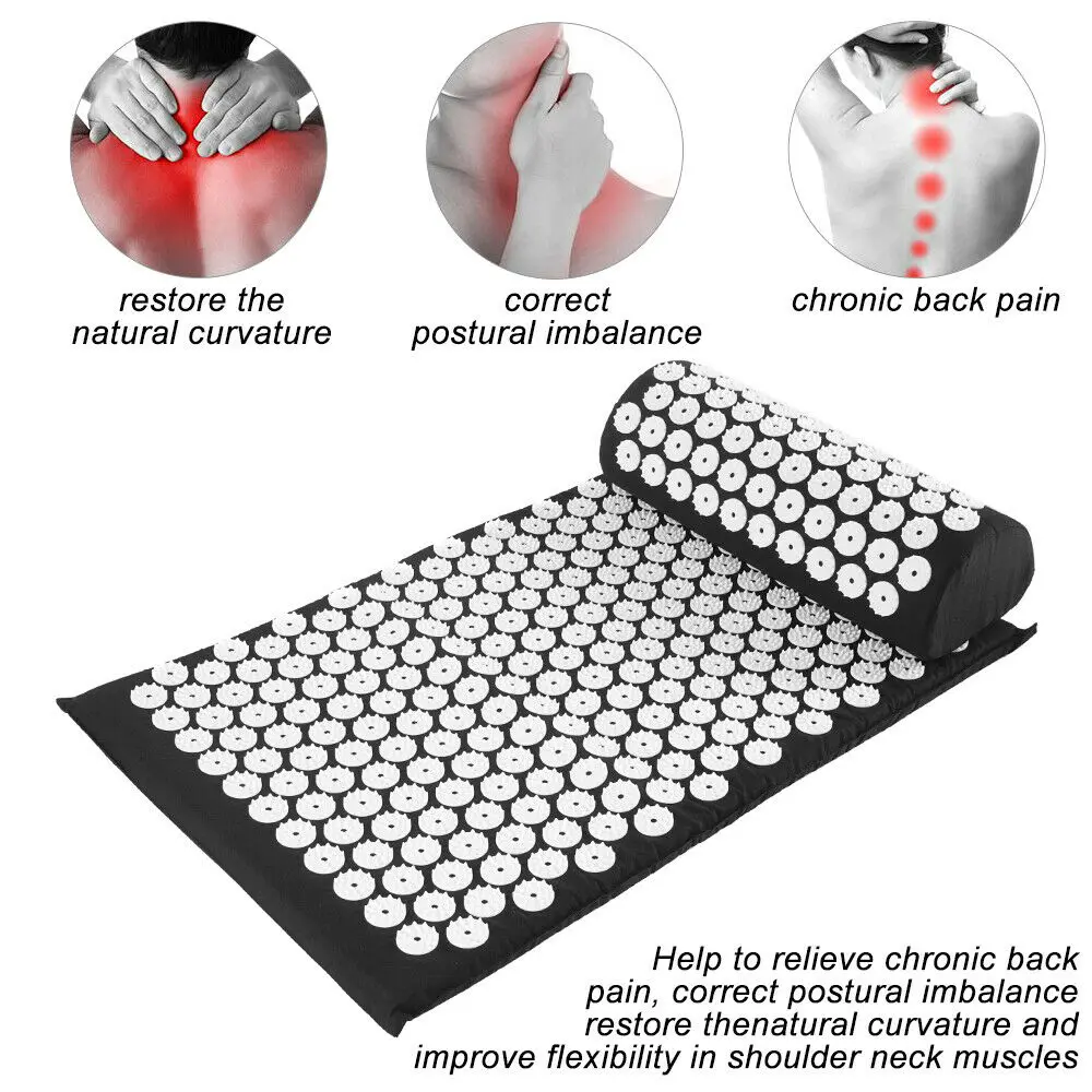 Exercise Yoga Needle Mat Massage Cushion With Acupuncture Massage Pillow Relieve Stress Pain