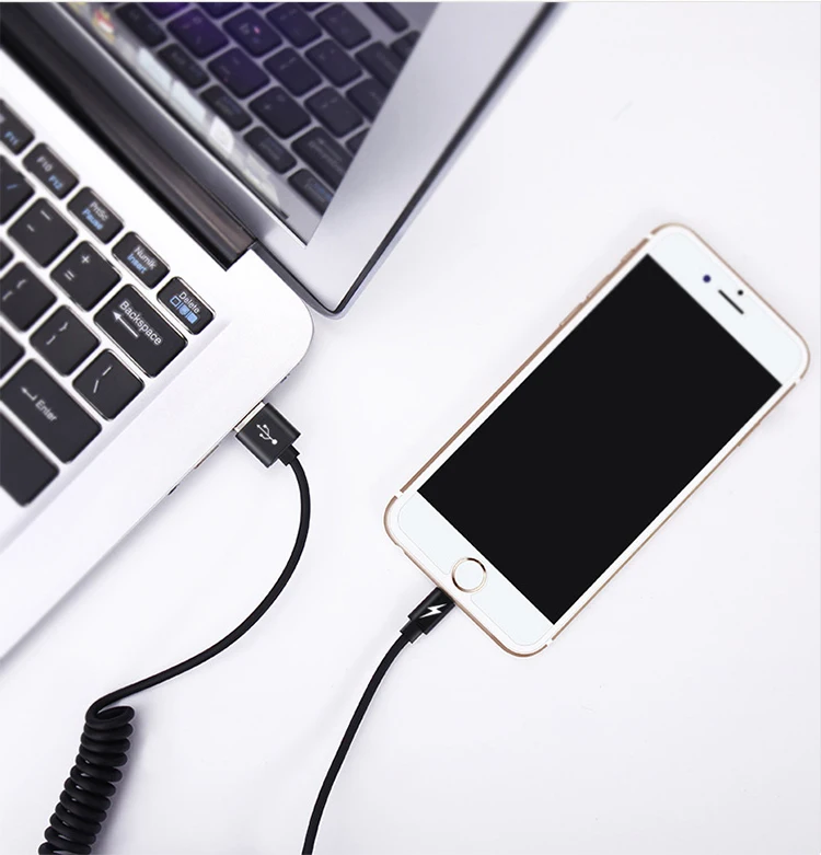 Factory Wholesales USB Type C Flexible Spiral Coil Spring Charging Data Sync Type C Spring Cable For Samsung - ANKUX.COM