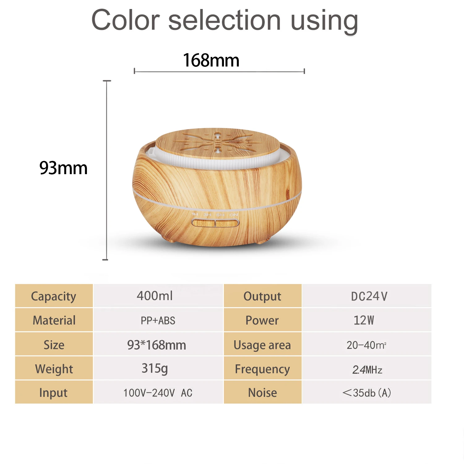 400ml electric essential oil diffuser wood grain diffuser humidifier essential oil diffuser