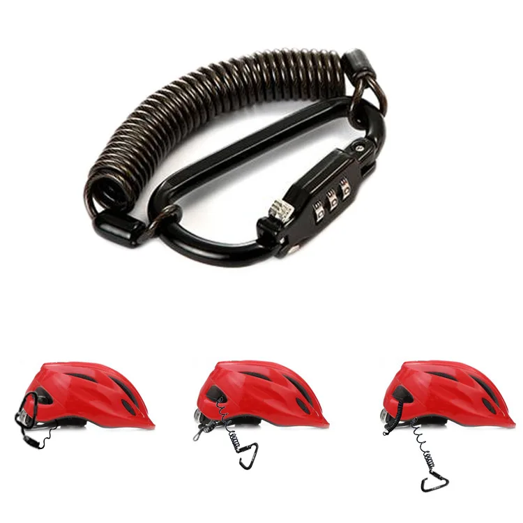3 digits Bike Cable Lock 3 digit password anti-theft helmet cable lock