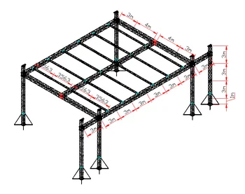 high quality space truss tent structure from guangzhou sgaier