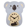Hot sale Koala Bear Cartoon shape MDF Kids Clock Pendulum wooden wall clock