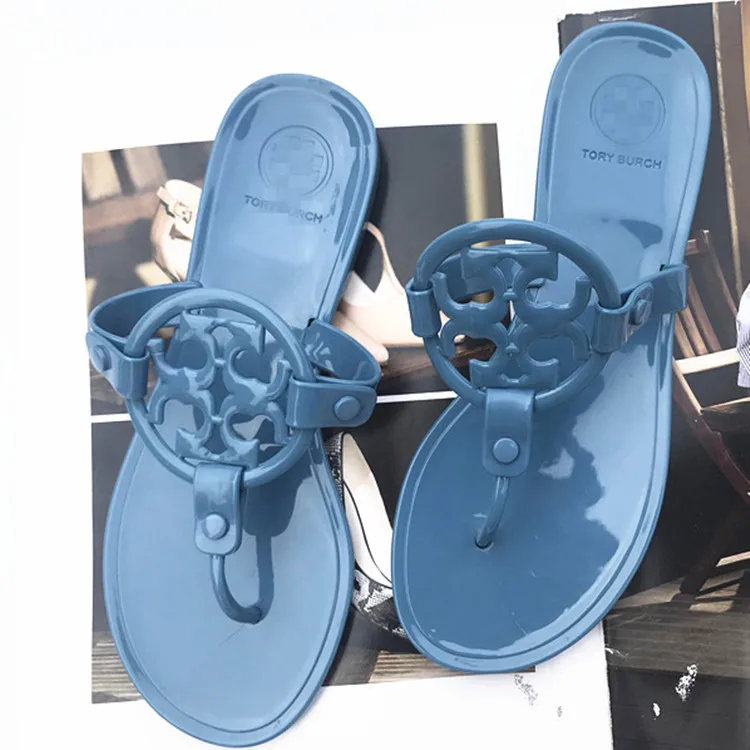 

Summer footwear 2021 fashion jelly ladies flip flop l beach slippers women latest lady summer footwear pvc footwear for girl