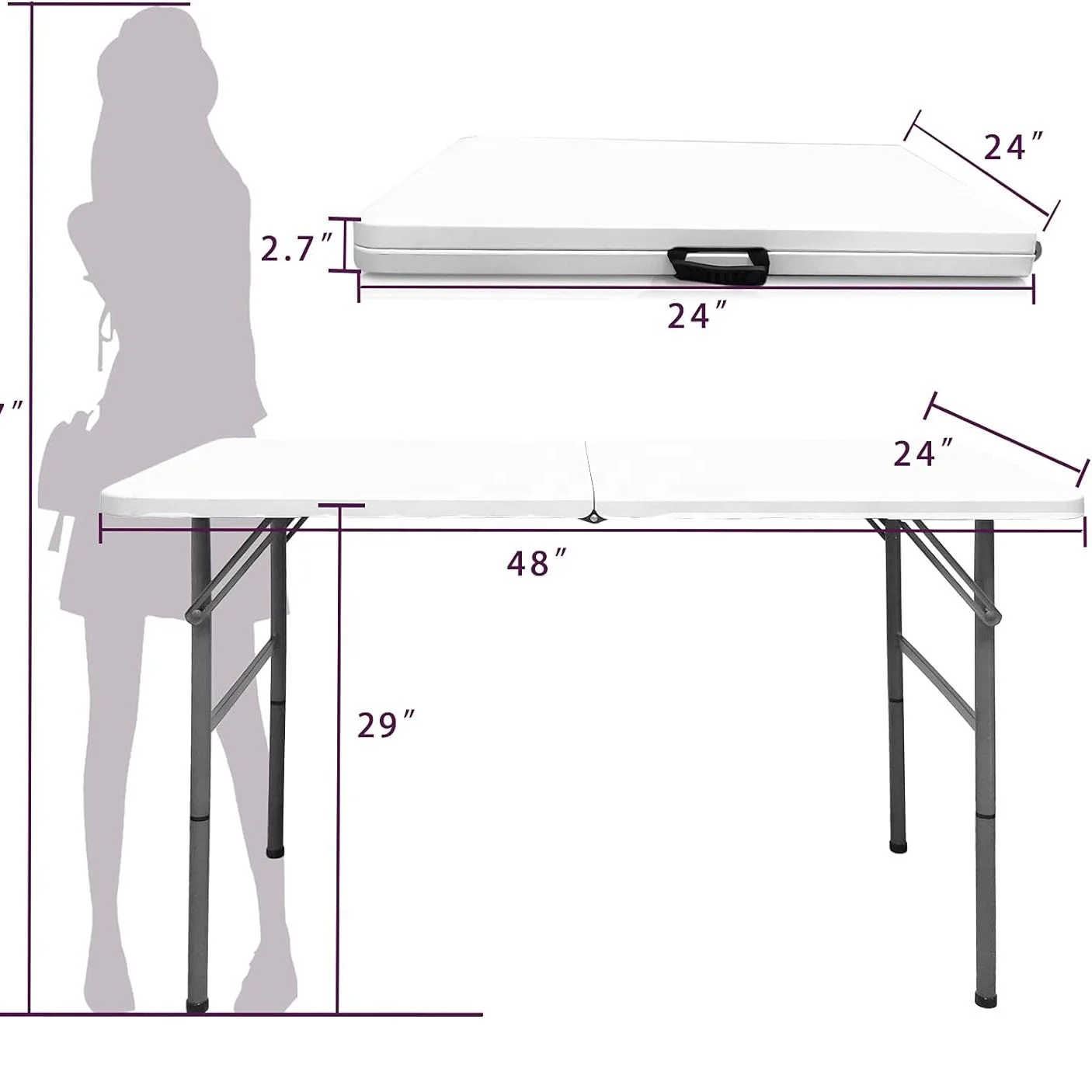 Folding Table 8ft Plastic Folding Tables Wholesale Portable Folding ...