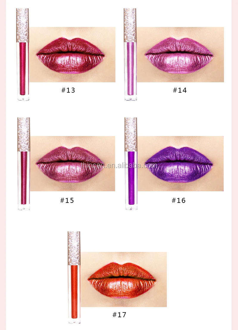 L1#25r Private Label Cosmetics Wholesale Metallic Liquid Lipstick