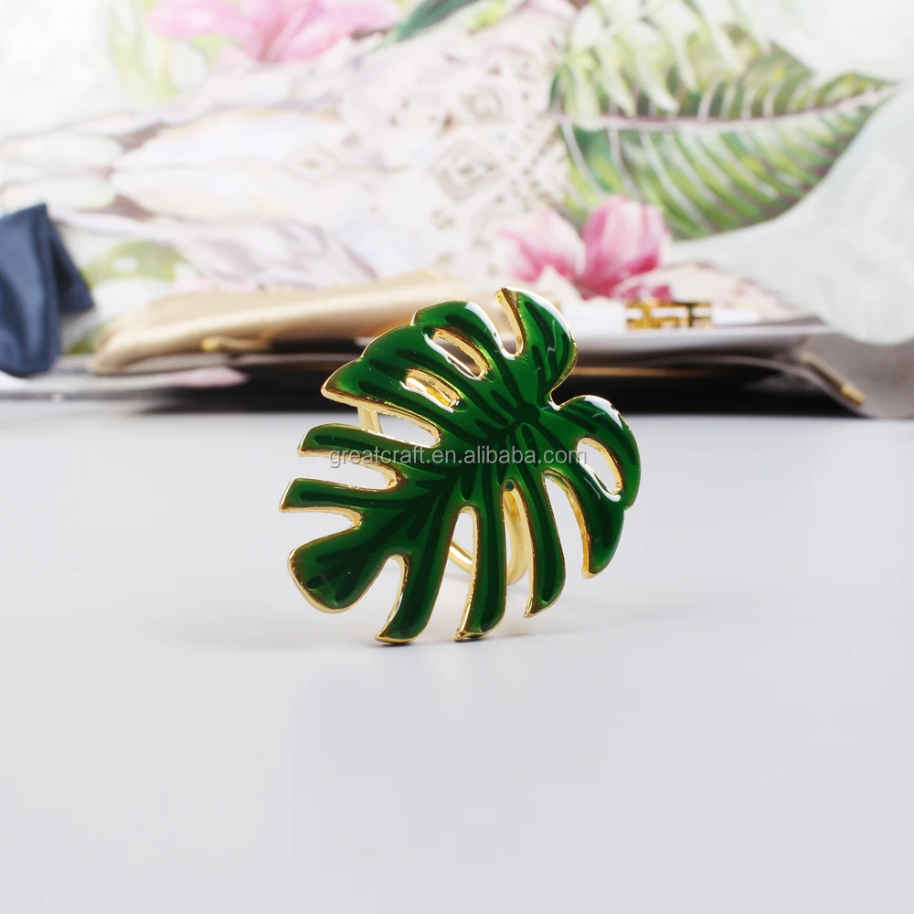Monstera Green Leaf Napkin Rings Buy Green Leaf Napkin Rings,Monstera