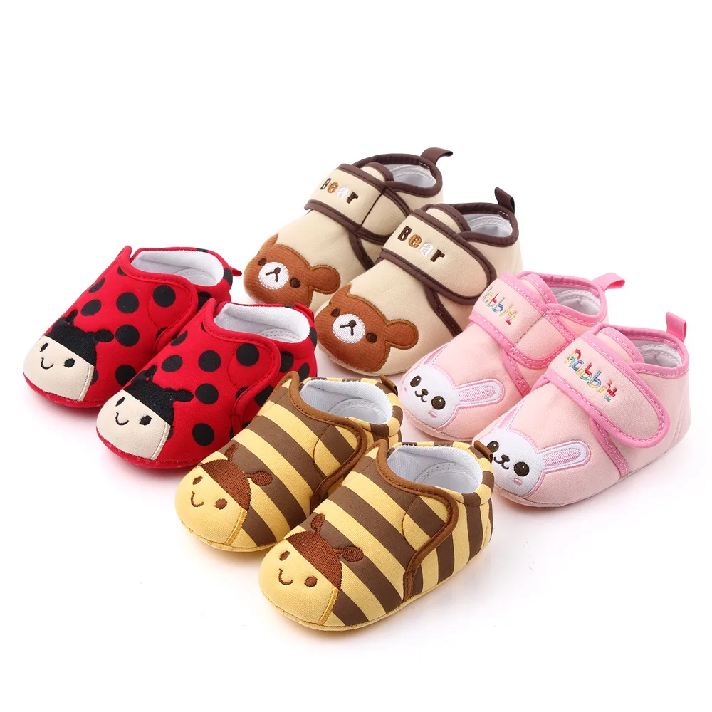 Spring Autumn Baby Shoes Cute Cartoon Design Soft Sole Infant Boy Girl Toddler Shoes factory