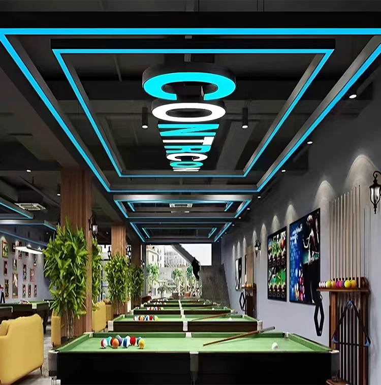 product custom led number  letter pendant ceiling light personalized creative design for billiard mahjong  chess rooms for living room-8