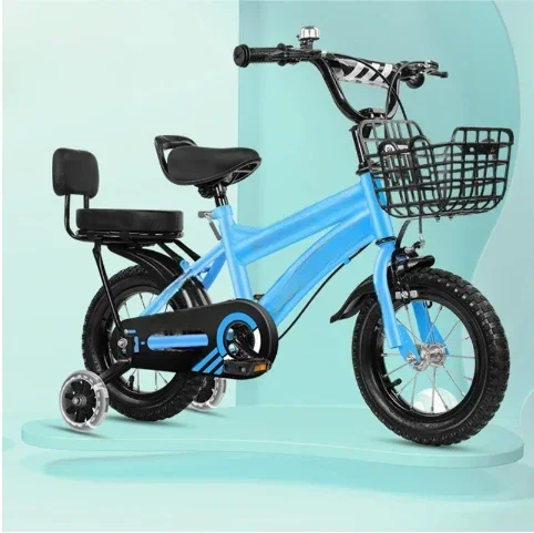 product kidbicycl childrens 12 inch mountain bike for boys and girls ages 3 10 years pedal bike with training wheels-1