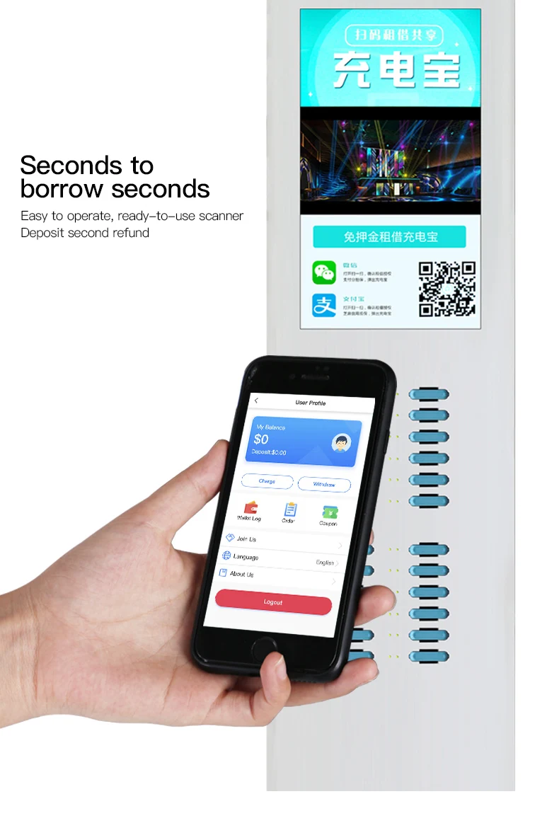 Sharing Power Bank With Rental Function Shared Mobile Charger