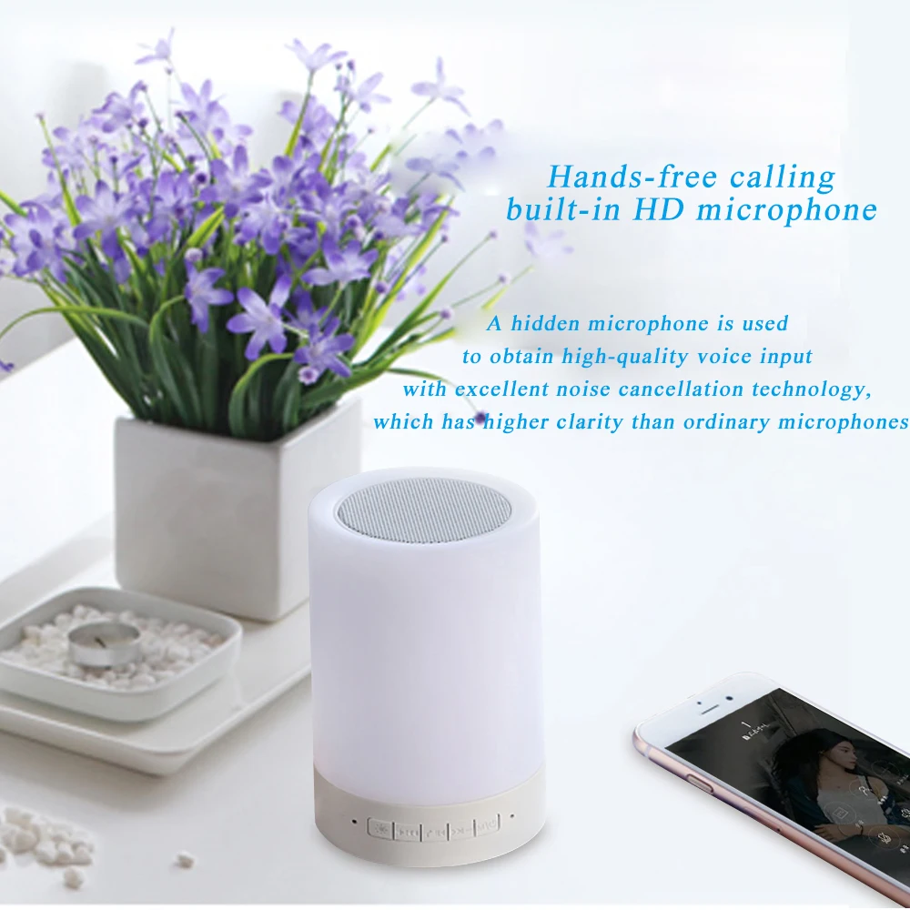 China Factory Direct Portable Smart Down Music Speaker With Light Led - ANKUX.COM