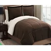Super soft microfiber sherpa blanket reversible alternative down comforter