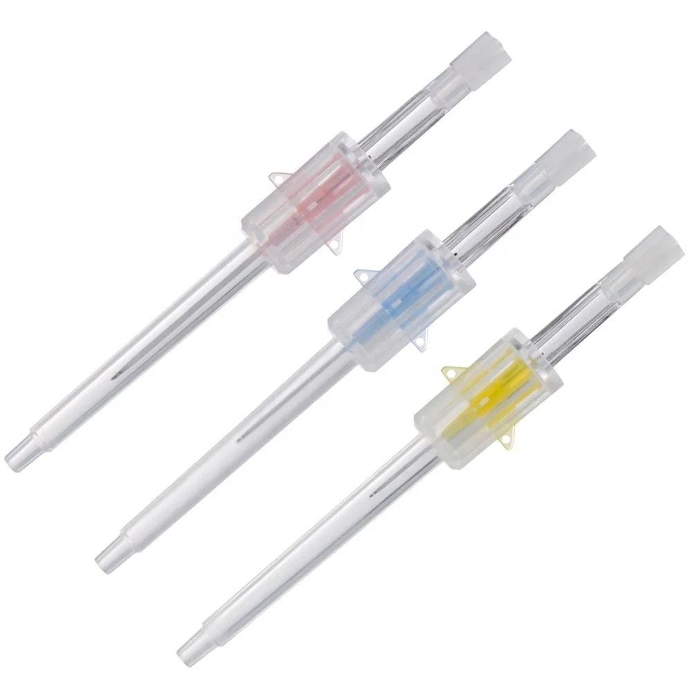 
Greatcare medical disposable supplies injection needle safety pen like type I.V cannula catheter with wing and injection port 