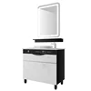 Morden Stainless Steel Bathroom Vanity Combo with Electric Heater Inside Mirror Set