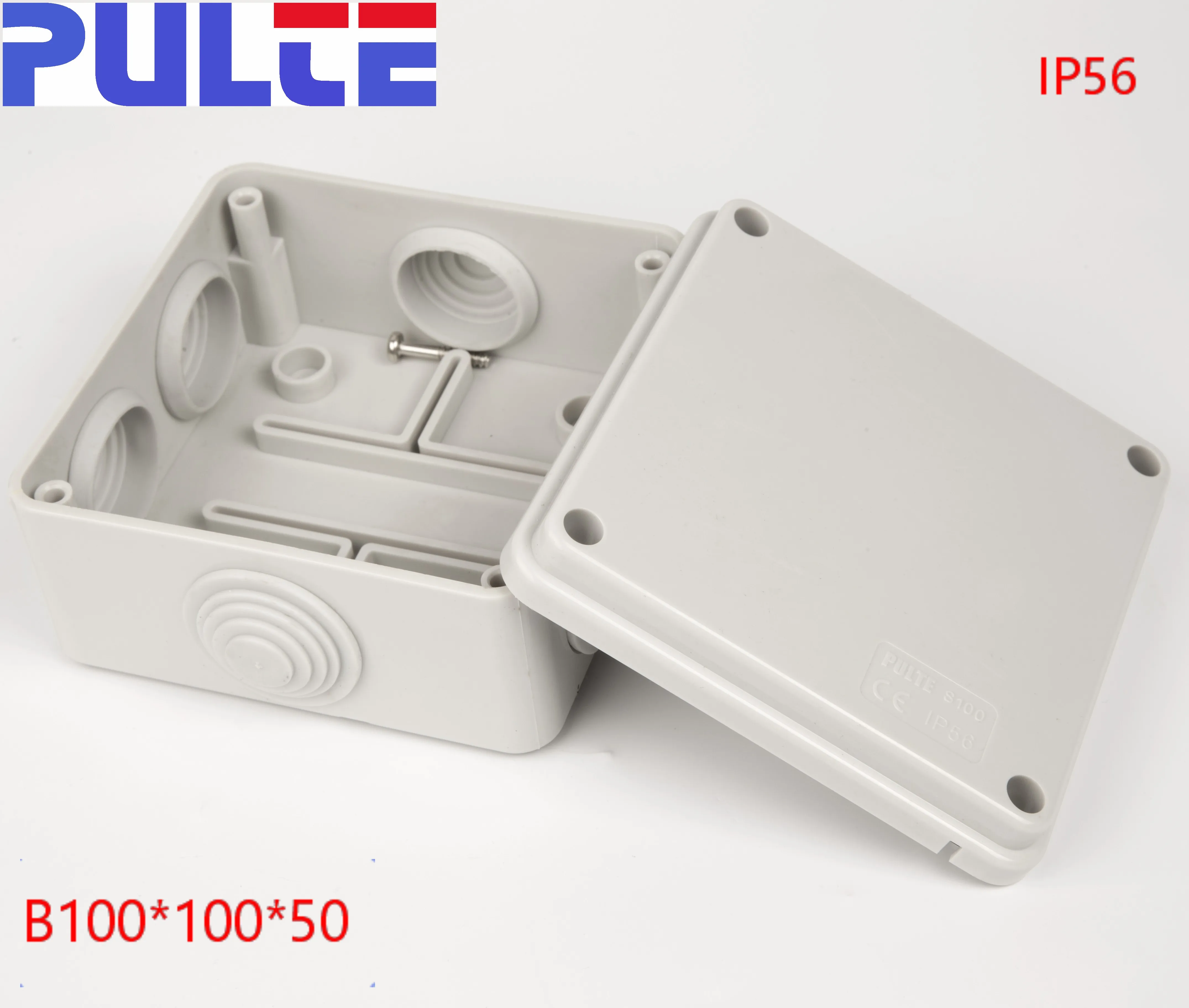 Pulte Ip56 Plastic Waterproof Electrical Junction Box Black Junction