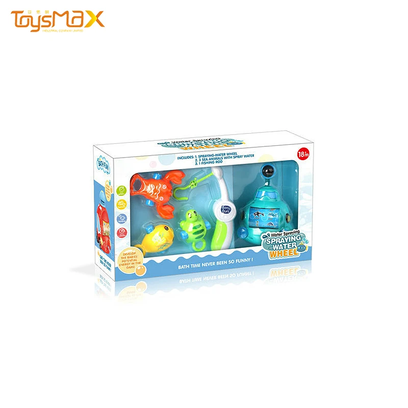 Fishing Game Toy Water Spray  Submarine Toy Car For Baby Bath Toys
