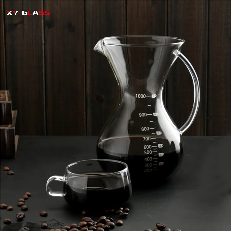 Vending Souvenirs Borosilicate Glass Hot And Cold Brewing Iced Coffee