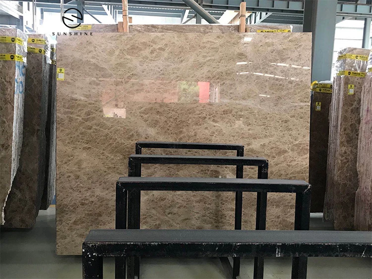 Good Price Imported Polished Light Emperador Marble Slab for Wall Tile