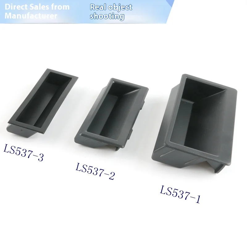 LS537 Concealed Black Cabinet Door Handle Embedded and Plastic with Nylon Handle Metal & Metal Products Category manufacture